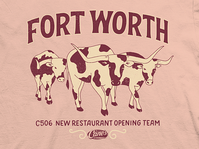 Fort Worth, TX Tee illustration lettering t shirt t shirt design tee texas