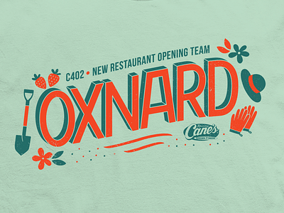 Oxnard, CA Tee california illustration lettering t-shirt t-shirt design tee