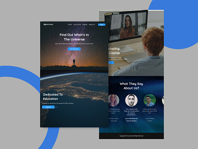 YOUNIVERSE - Landing Page exploration inspiration landing page minimalist popular space trending ui uidesign universe visual design