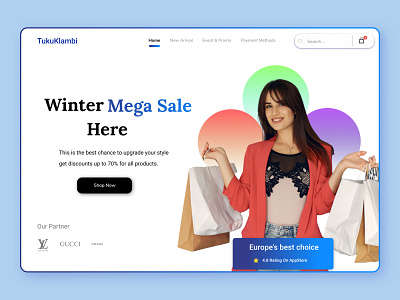 Fashion Store Landing Page Exploration exploration fashion inspiration landingpage minimalist popular trending ui uidesign uiux