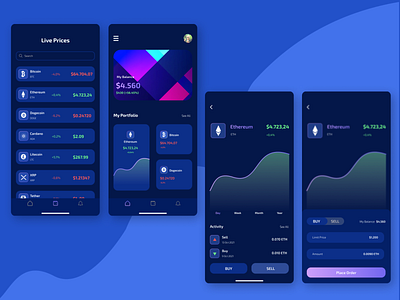 Simple Crypto Wallet Mobile App bitcoin crypto mobile apps crypto wallet cryptocurrency daily ui mobile app simple ui design ui design ui inspiration ui ux