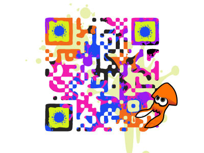 The Splatoon QRcode. art design game illustration qr qrcode