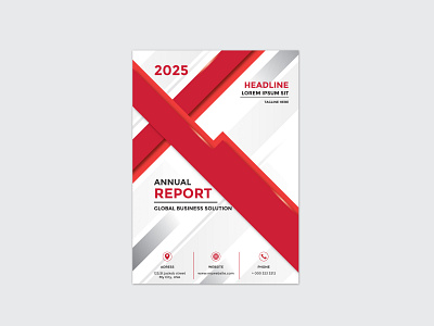 annual report modern shape design illustration