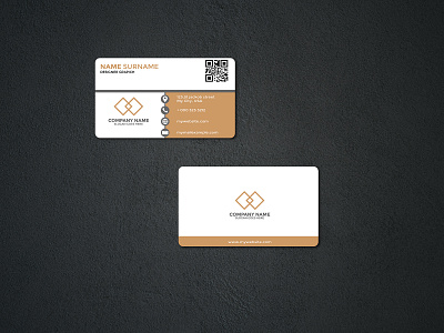 business card with simple design icon