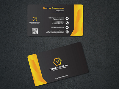 business card design with elegant style icon