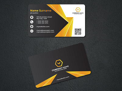 business card line shape design