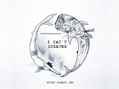 World Oceans Day art biodiversity digital art drawing illustration india ocean ocean pollution sivadigitalart world environment day world oceans day