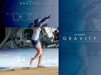Gravity 2013 | FanArt Poster alternative poster art digital art film graphic design gravity illustration movie poster sandra bullock science fiction sivadigitalart