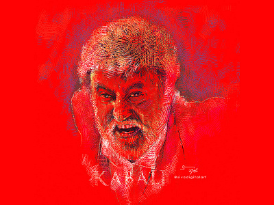 Kabali - Hear Him Roar! art digital art digital illustration film illustration india kabali movie painting rajinikanth sivadigitalart superstar