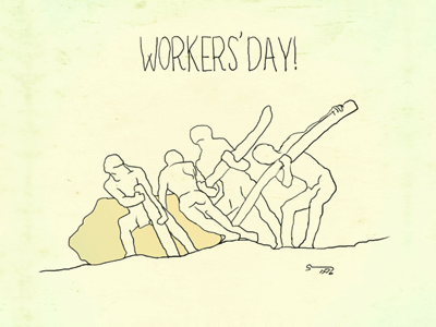 International Workers' day | Doodle Animation. animation art chennai doodle gif gif animated illustration india motion graphics sivadigitalart statue workers day