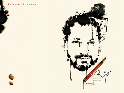 Rip Na Muthukumar | Art Tribute art digital art doodle drawing graphic design illustration india portrait ripnamuthukumar sivadigitalart songs tamil