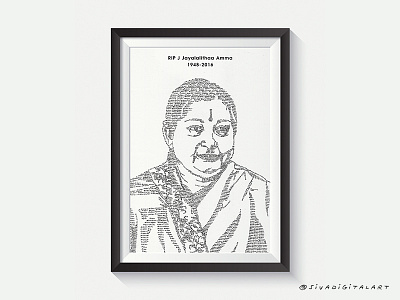 My childhood art of J Jayalalithaa amma. amma doodle drawing illustration indian jayalalitha lettering ripjayalalitha sivadigitalart sketch tamil nadu typography