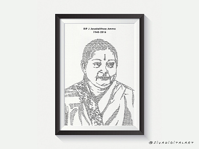 My childhood art of J Jayalalithaa amma.