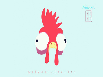 Hei Hei the Rooster. animation art disney graphic design heihei illustration minimal moana movie rooster sivadigitalart vector