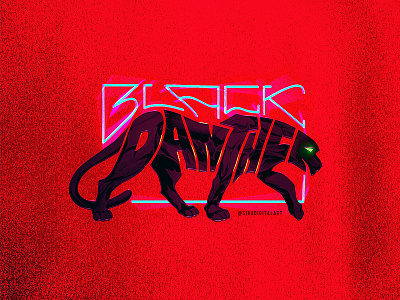 Black Panther! art balckpanther comic design font illustration logo marvel movie panther sivadigitalart typography