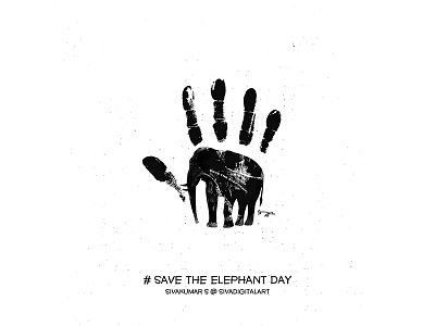 Save The Elephants. animals art drawing elephant environment graphic design illustration love nature savetheelephantday sivadigitalart worldelephantday