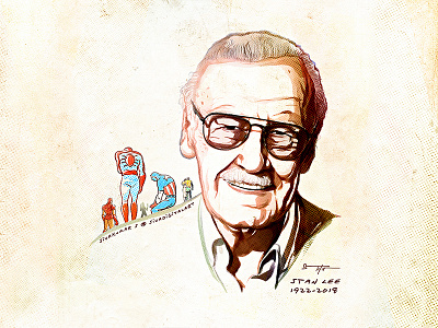 Rip Stan Lee! art comics illustration marvel portrait rip ripstanlee sivadigitalart stan lee stanlee stanleeforever tribute