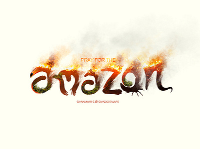 Pray For The Amazon animals art digital art illustration life nature oxygen savetheamazon sivadigitalart typography