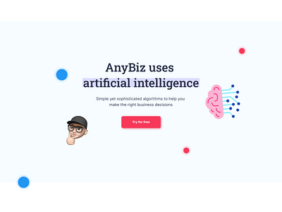AnyBiz - artificial intelligence app branding design icon illustration logo typography ui ux vector