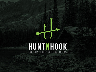 Hunt n Hook branding design fishing graphic design hunt icon illustration logo nature outdoors typography