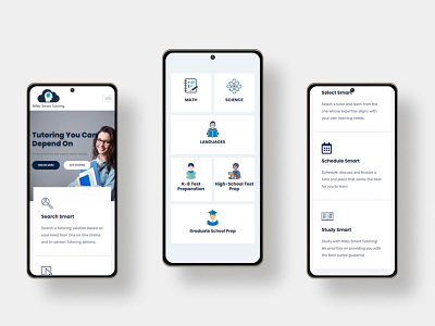 Web Design for Miles Smart Tutoring branding design education graphic design illustration layout logo ui ux vector web web design website