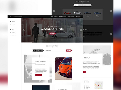 Desktop Mockup For Car Dealer design layout ui ux web design