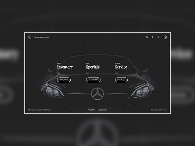 Dealer Homepage design layout ui ux web