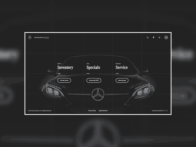 Dealer Homepage Navigation Animation