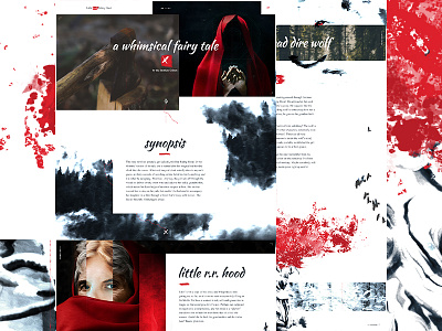 Little Red Riding Hood/Unintentional Game of Thrones dark halloween mocktober typography ui ux website