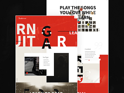 Fender Play landing page fender landing page orange responsive typography ui ux web design