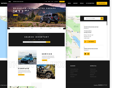 Regional Jeep Dealers car dealer car dealership design jeep layout typography ui ux web design