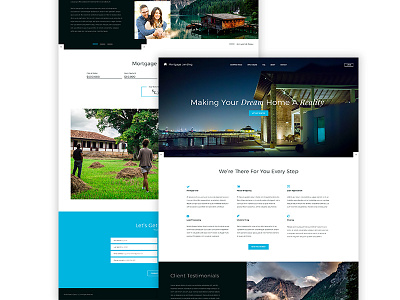 Mortgage Homepage design layout real estate typography ui ux web design
