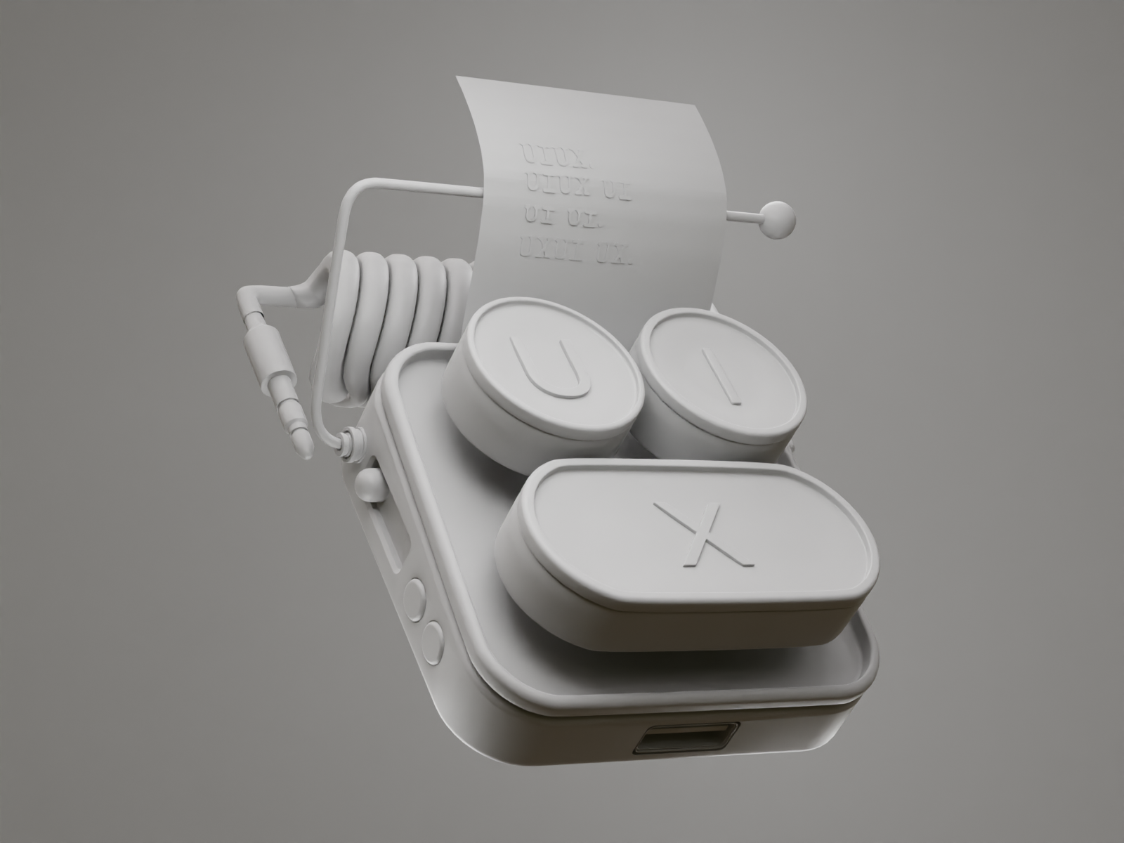 UI/UX 3D Typing Machine by 4rmvn for Duxica on Dribbble