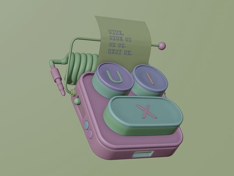 UI/UX 3D Typing Machine by 4rmvn for Duxica on Dribbble