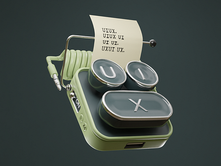 UI/UX 3D Typing Machine by 4rmvn for Duxica on Dribbble