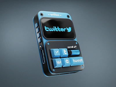 Twitter 3D Gadget 3d 3d design 3d illustration 3d model 3d render 3dart art artwork blender c4d concept creative design digital art gadget graphic design illustration minimal redesign twitter