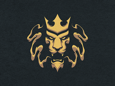 710N / Lion Mascot branding crown icon king lion lion mascot lionhead logo mark masxot vape vector