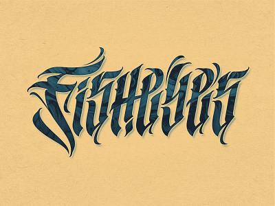 Fisheyes Lettering blackletter letter style type typographer typography