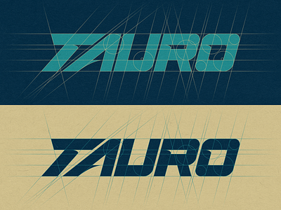 TAURO Logotype branding custom lettering grid identity design lettering logo logotype vector