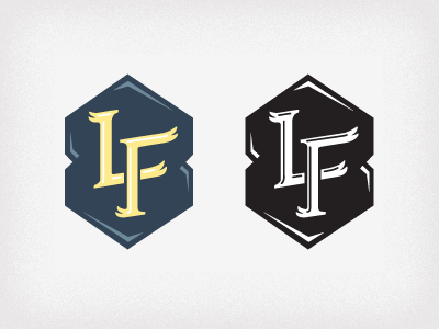 LF badge black blue lf logo yellow