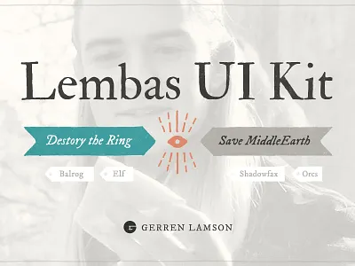 Lembas UI Kit bread buttons creative market lembas lord of the rings retina ready rwd svg ui kit user interface vector