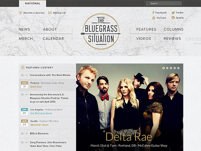 Bluegrass Situation website update americana bluegrass design ed helms situation update website