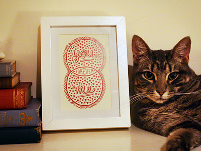 venn-valentine+cat cat framed print red valentine venn by pen