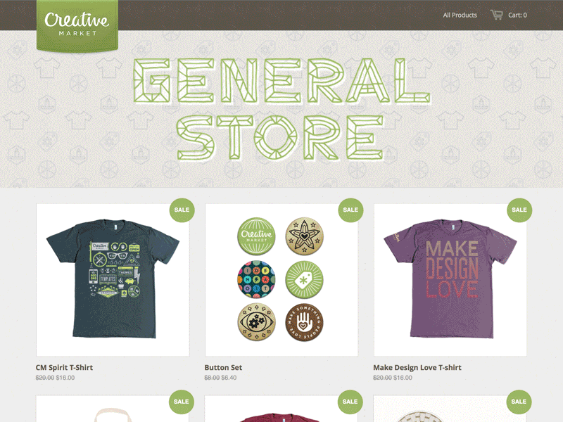 The CM General Store cm coasters creative market equipment general store gift cards gifts holidays shirts swag