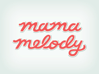 mmmldy hand type logo mama melody red
