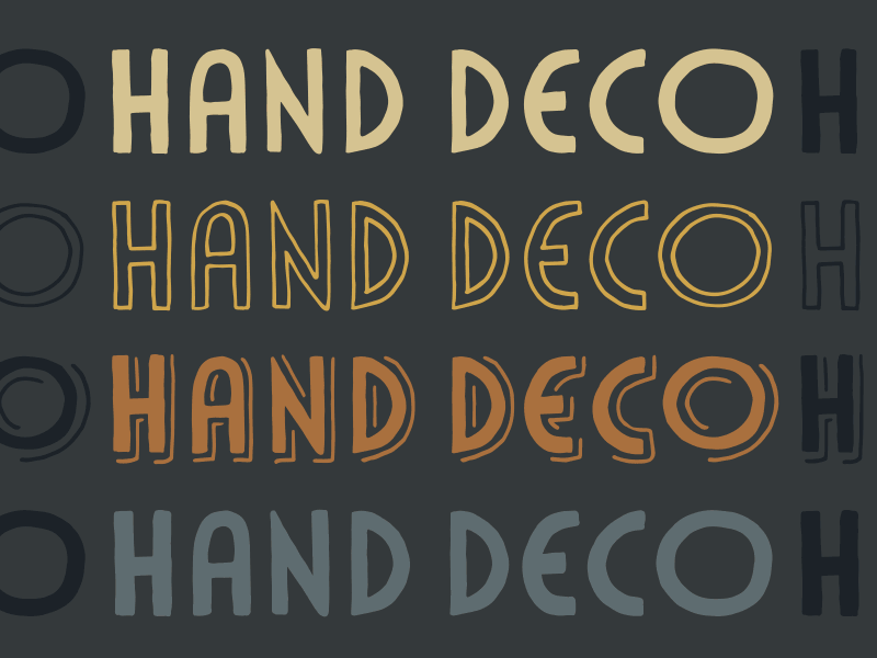 HandDeco 4-Font Family 20th century art creative market deco font geometric hand drawn handdeco historic sans serif typefaces