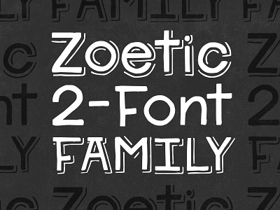 Zoetic 2-Font Family creative market drawn family font geometric sans serif typeface zoetic