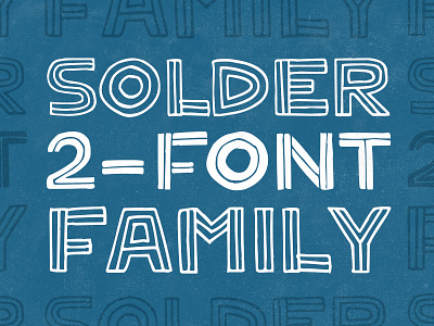 Solder 2-Font Family creative market display dual family font inline solder typefaces