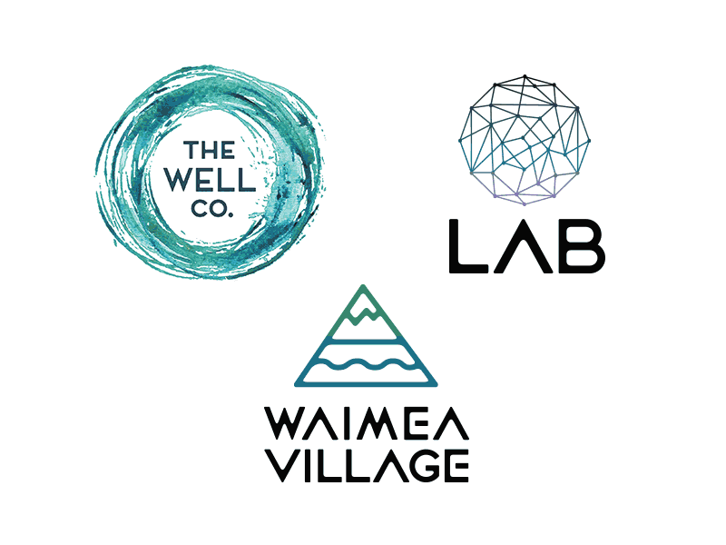 3 Waimea Village Project Logos big island hawaii lab logos the well co village waimea waimea village