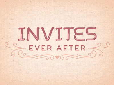 invites-ever-after logo hand type illustration invites ever after logo wedding invitations